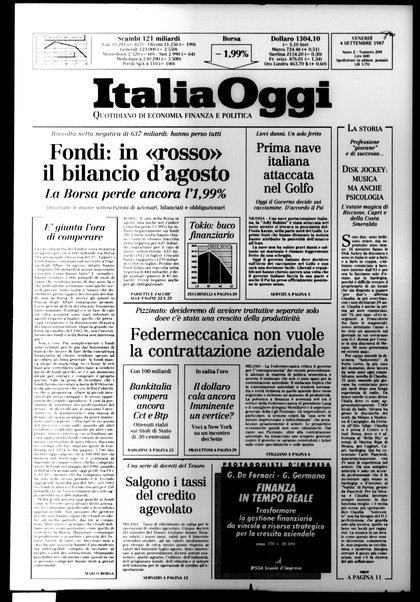 Italia oggi : quotidiano di economia finanza e politica